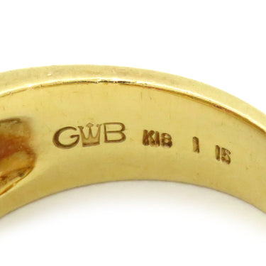 ゲインズボロウ GAINSBOROUGH ルビー ダイヤリング イエローゴールド K18YG ダイヤモンド リング 指輪 750 18K 18金 12号