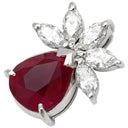 ノンブランド NON BRAND ルビー ダイヤ プラチナシルバー Pt900 ルビー ダイヤモンド ペンダントトップ 赤 レッド