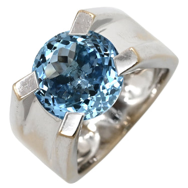 カルティエ Cartier アクアマリンリング ホワイトゴールド×ブルー K18WG アクアマリン #52(JP12) リング 指輪 青 750 18金 18K 11.5号