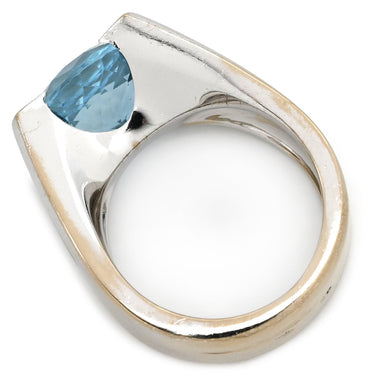 カルティエ Cartier アクアマリンリング ホワイトゴールド×ブルー K18WG アクアマリン #52(JP12) リング 指輪 青 750 18金 18K 11.5号