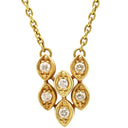 クリスチャン・ディオール Christian Dior イエローゴールド K18YG ダイヤモンド ネックレス マーキスシェイプ 6P 6粒 ダイヤ