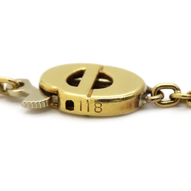 クリスチャン・ディオール Christian Dior イエローゴールド K18YG ダイヤモンド ネックレス マーキスシェイプ 6P 6粒 ダイヤ