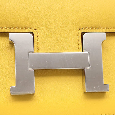 エルメス HERMES コンスタンス3 ミニ ミロワール サン スイフト ショルダーバッグ シルバー金具 新品 未使用 黄色