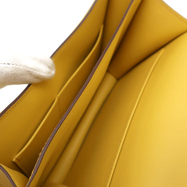 エルメス HERMES コンスタンス3 ミニ ミロワール サン スイフト ショルダーバッグ シルバー金具 新品 未使用 黄色