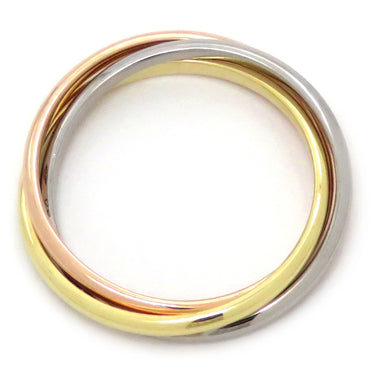 カルティエ Cartier クラシック ホワイトゴールドXイエローゴールドXピンクゴールド K18WG K18YG K18PG #48(JP8) リング 指輪 3連 3カラー 細タイプ 8号