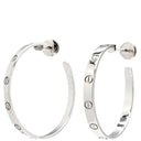カルティエ Cartier ラブ LOVE フープピアス LM B8028300 ホワイトゴールド K18WG ピアス 750 18K WG