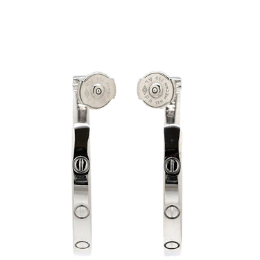 カルティエ Cartier ラブ LOVE フープピアス LM B8028300 ホワイトゴールド K18WG ピアス 750 18K WG