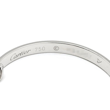 カルティエ Cartier ラブ LOVE フープピアス LM B8028300 ホワイトゴールド K18WG ピアス 750 18K WG