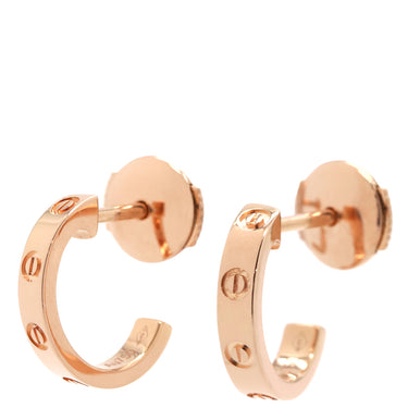 カルティエ Cartier ラブ LOVE フープピアス SM ミニラブ B8029000 ピンクゴールド K18PG ピアス 750 PG
