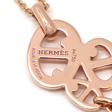 エルメス HERMES シェーヌダンクル アンシェネ MM ローズゴールド K18PG ネックレス ピンクゴールド 1Pダイヤ 18K 750