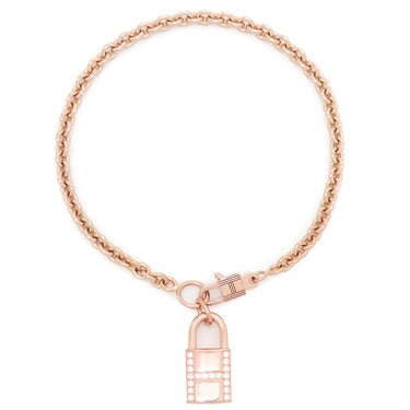 エルメス HERMES ケリー カデナ ピンクゴールド K18PG ダイヤモンド SH ブレスレット AU750 ローズゴールド