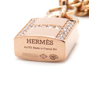 エルメス HERMES ケリー カデナ ピンクゴールド K18PG ダイヤモンド SH ブレスレット AU750 ローズゴールド