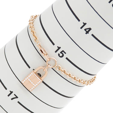 エルメス HERMES ケリー カデナ ピンクゴールド K18PG ダイヤモンド SH ブレスレット AU750 ローズゴールド