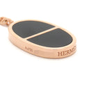 エルメス HERMES シェーヌダンクル ヴェルソ ブラックXローズゴールド K18PG セラミック ピアス ピンクゴールド ドロップピアス アシンメトリー