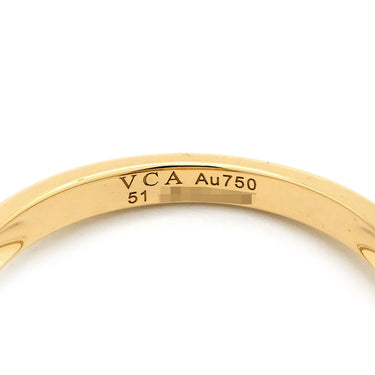 ヴァンクリーフアーペル Van Cleef & Arpels ヴィンテージ アルハンブラ VCARD40800 レッドXイエローゴールド K18YG ダイヤモンド カーネリアン #51(JP11) リング 指輪 赤 1Pダイヤ 11号