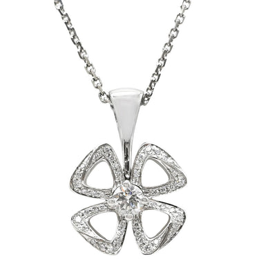 ブルガリ BVLGARI フィオレヴァー 358157 ホワイトゴールド K18WG ダイヤモンド ネックレス Au750 750WG フラワーモチーフ