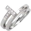 ティファニー Tiffany & Co Tスクエア ラップ ピンクゴールド K18WG ダイヤモンド リング 指輪 AU750 18K ダイヤモンド 13.5号