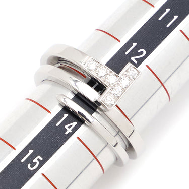 ティファニー Tiffany & Co Tスクエア ラップ ピンクゴールド K18WG ダイヤモンド リング 指輪 AU750 18K ダイヤモンド 13.5号