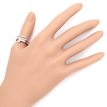 ティファニー Tiffany & Co Tスクエア ラップ ピンクゴールド K18WG ダイヤモンド リング 指輪 AU750 18K ダイヤモンド 13.5号