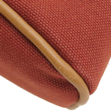 エルメス HERMES ボリードポーチ ミニミニ ルージュ コットン ポーチ シルバー金具 赤