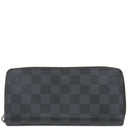 ルイヴィトン LOUIS VUITTON ジッピー ウォレット ヴェルティカル N63095 ダミエグラフィット ダミエグラフィットキャンバス 長財布 シルバー金具 黒 グレー ラウンドファスナー