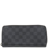 ルイヴィトン LOUIS VUITTON ジッピー ウォレット ヴェルティカル N63095 ダミエグラフィット ダミエグラフィットキャンバス 長財布 シルバー金具 黒 グレー ラウンドファスナー