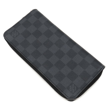 ルイヴィトン LOUIS VUITTON ジッピー ウォレット ヴェルティカル N63095 ダミエグラフィット ダミエグラフィットキャンバス 長財布 シルバー金具 黒 グレー ラウンドファスナー
