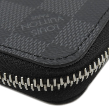 ルイヴィトン LOUIS VUITTON ジッピー ウォレット ヴェルティカル N63095 ダミエグラフィット ダミエグラフィットキャンバス 長財布 シルバー金具 黒 グレー ラウンドファスナー