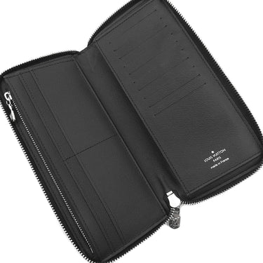 ルイヴィトン LOUIS VUITTON ジッピー ウォレット ヴェルティカル N63095 ダミエグラフィット ダミエグラフィットキャンバス 長財布 シルバー金具 黒 グレー ラウンドファスナー