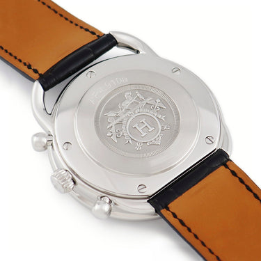 腕時計 エルメス HERMES アルソー クロノグラフ AR4.910 自動巻き メンズ ブラック アラビア