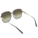 サルヴァトーレ・フェラガモ Salvatore Ferragamo スクエア ダブルガンチーニ 59□17 SF1075SLB-020 グレー×ゴールド プラスチック サングラス ゴールド金具 グラデーション