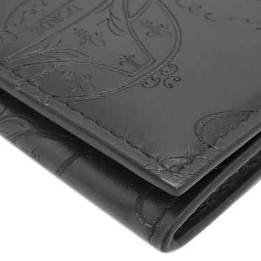 ベルルッティ BERLUTI オリジンスクリット レザーコインパース ブラック レザー コインケース シルバー金具 黒 小銭入れ カリグラフィ