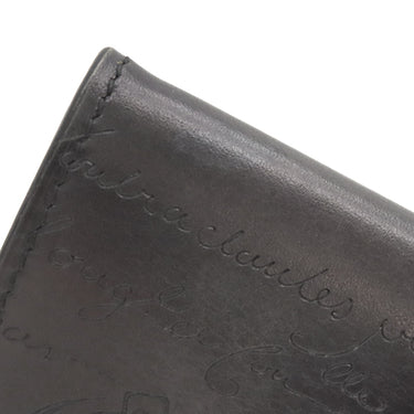 ベルルッティ BERLUTI オリジンスクリット レザーコインパース ブラック レザー コインケース シルバー金具 黒 小銭入れ カリグラフィ