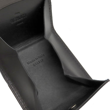 ベルルッティ BERLUTI オリジンスクリット レザーコインパース ブラック レザー コインケース シルバー金具 黒 小銭入れ カリグラフィ