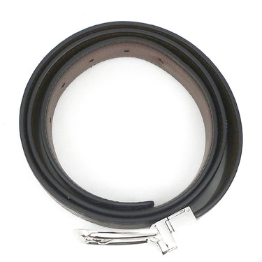 ベルルッティ BERLUTI B ボリュート スクリットレザー 35MM リバーシブルベルト C0068 MOGA×NERO ヴェネチアレザー #95 ベルト シルバー金具 黒 グレー 茶 カリグラフィ