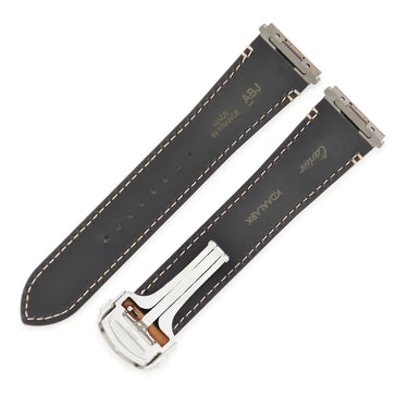 カルティエ Cartier 純正 サントス ドゥ カルティエ LM用 カーフバンド ブラウン カーフ ステンレススチール 腕時計パーツ 未使用 替え ベルト 純正SS製バックル付 21ｍｍ ブラウン 茶