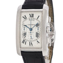 腕時計 カルティエ Cartier タンク アメリカン クロノグラフ XL W2609456 自動巻き メンズ メーカーOH済 K18WG無垢 シルバー ギヨシェ