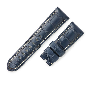 パネライ PANERAI 純正 ルミノール用 クロコバンド ネイビー クロコダイル 腕時計パーツ 未使用 替え ベルト ストラップ 予備 スペア 交換 パーツ 26ｍｍ ネイビー 紺