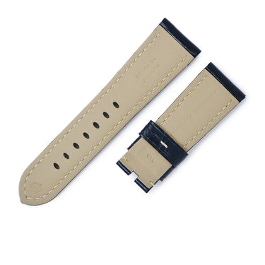 パネライ PANERAI 純正 ルミノール用 クロコバンド ネイビー クロコダイル 腕時計パーツ 未使用 替え ベルト ストラップ 予備 スペア 交換 パーツ 26ｍｍ ネイビー 紺