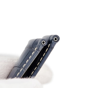 パネライ PANERAI 純正 ルミノール用 クロコバンド ネイビー クロコダイル 腕時計パーツ 未使用 替え ベルト ストラップ 予備 スペア 交換 パーツ 26ｍｍ ネイビー 紺