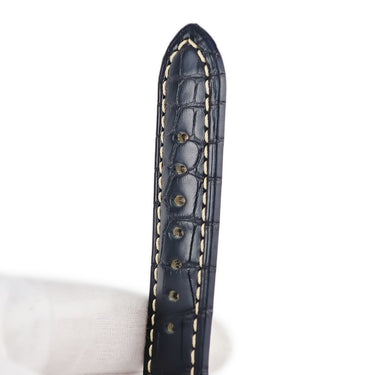 パネライ PANERAI 純正 ルミノール用 クロコバンド ネイビー クロコダイル 腕時計パーツ 未使用 替え ベルト ストラップ 予備 スペア 交換 パーツ 26ｍｍ ネイビー 紺