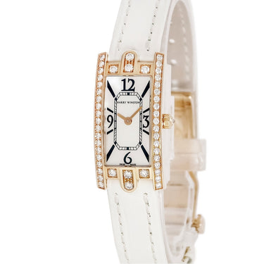 腕時計 ハリーウィンストン Harry Winston アヴェニュー C ミニ AVCQHM16RR017 クオーツ レディース K18RG無垢 純正ダイヤ ホワイト シェル