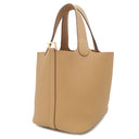 エルメス HERMES ピコタンロックPM ビスキュイ トリヨンクレマンス ハンドバッグ ゴールド金具 新品 未使用 茶