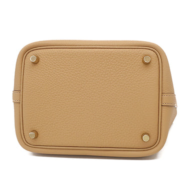エルメス HERMES ピコタンロックPM ビスキュイ トリヨンクレマンス ハンドバッグ ゴールド金具 新品 未使用 茶