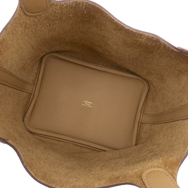 エルメス HERMES ピコタンロックPM ビスキュイ トリヨンクレマンス ハンドバッグ ゴールド金具 新品 未使用 茶