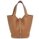 エルメス HERMES ピコタンロックMM  ゴールド トリヨンクレマンス ハンドバッグ ゴールド金具 新品 未使用 茶