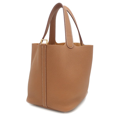 エルメス HERMES ピコタンロックMM  ゴールド トリヨンクレマンス ハンドバッグ ゴールド金具 新品 未使用 茶