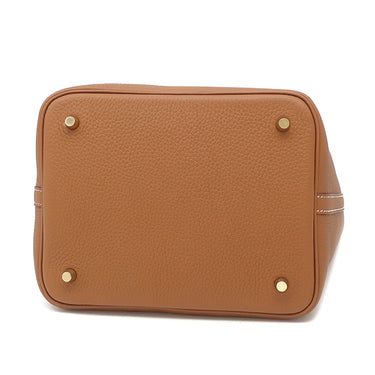 エルメス HERMES ピコタンロックMM  ゴールド トリヨンクレマンス ハンドバッグ ゴールド金具 新品 未使用 茶