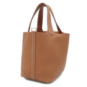 エルメス HERMES ピコタンロックPM ゴールド トリヨンクレマンス ハンドバッグ シルバー金具 新品 未使用 茶
