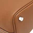 エルメス HERMES ピコタンロックPM ゴールド トリヨンクレマンス ハンドバッグ シルバー金具 新品 未使用 茶